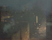 julian alden weir The Bridge Nocturne oil